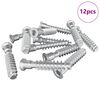 vidaXL Śruba z gł&oacute;wką kapeluszową 12 pcs Srebrny M7 x 40 mm Stal
