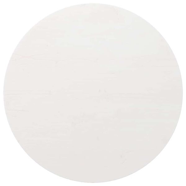 vidaXL Blat stołu, biały, &Oslash;80x2,5 cm, lite drewno sosnowe
