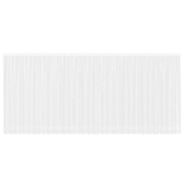 vidaXL Firanka Koronkowa z zasłonami Biały 245 x 900 cm Poliester