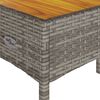 vidaXL Ogrodowa ławka 2-os. z poduszkami i stolikiem, szary polirattan