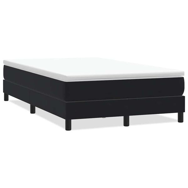 vidaXL Ł&oacute;żko Box Spring bez materaca Czarne 120x220 cm Aksamit
