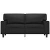 vidaXL 2-osobowa sofa, czarna, 120 cm, sztuczna sk&oacute;ra