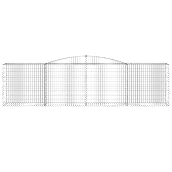 vidaXL Kosze gabionowe, 10 szt, 400x50x100/120cm, galwanizowane żelazo