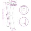 vidaXL Nogi do stolika kawowego w kształcie litery X 2 szt. Naturalna stal 28x(42-43) cm Stal