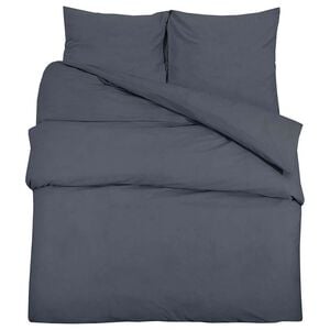 vidaXL Zestaw pościeli, antracytowy, 220x240 cm, bawełna