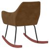 vidaXL Fotel bujany, brązowy, tapicerowany aksamitem
