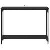 vidaXL Konsola Czarny dąb 101 x 30.5 x 75 cm Materiał drewnopochodny
