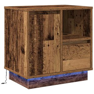 vidaXL Szafka Nocna Stare drewno 50 x 34,5 x 50 cm Drewno inżynieryjne