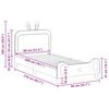 vidaXL Łóżko Dziecięce z Ramą i Zagłówkiem Jasnoszary 80 x 200 cm PU