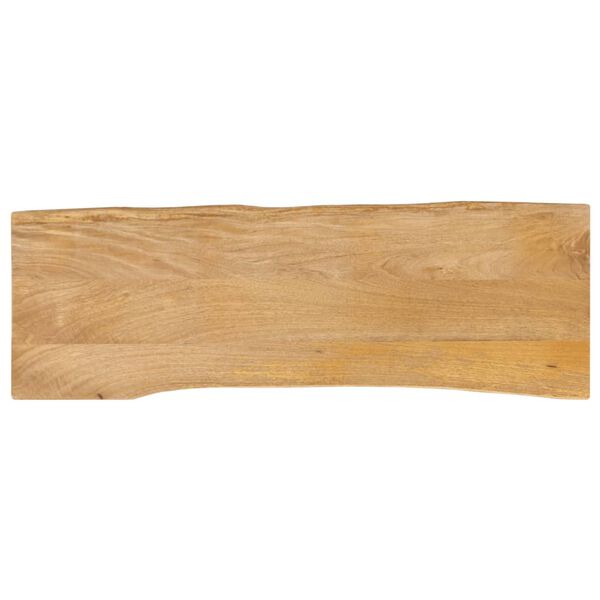 vidaXL Blat stołu, 110x40x3,8 cm, naturalna krawędź, lite drewno mango