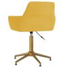 vidaXL Obrotowe krzesła stołowe, 2 szt., ż&oacute;łte, aksamitne