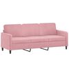 vidaXL 3-osobowa sofa z podn&oacute;żkiem, r&oacute;żowa, 180 cm, aksamitem