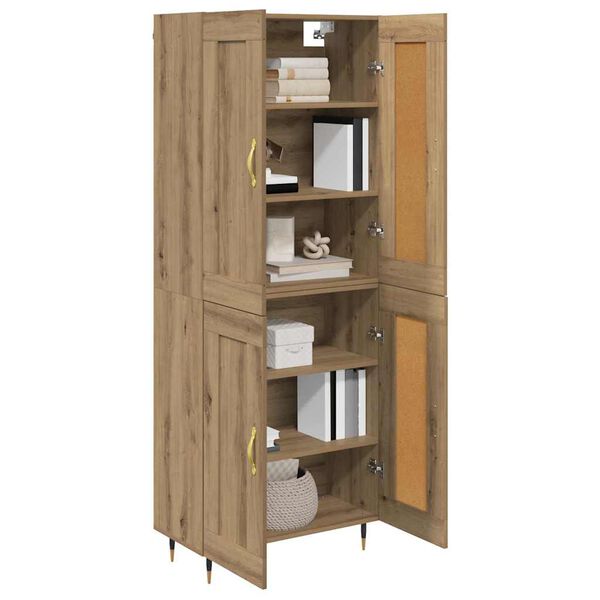 vidaXL Highboard Dąb rzemieślniczy 69,5 x 34 x 90 cm