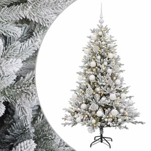 vidaXL Sztuczna choinka z bombkami 120 cm 150 LED Ciepła biel