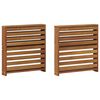 vidaXL Podłokietniki 2 pcs Brązowy 58,5 x 10 x 61 cm