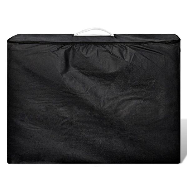 vidaXL Składany stół do masażu z aluminiową ramą, 2 strefy, kremowy