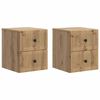 vidaXL Wisząca Szafka Nocna 2 pcs Dąb artisan 33 x 34,5 x 40 cm