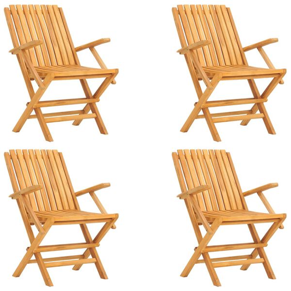 vidaXL 5-częściowy zestaw mebli ogrodowych, lite drewno tekowe