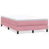 vidaXL Ł&oacute;żko Box Spring bez materaca R&oacute;żowe 120x210 cm Aksamit