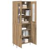 vidaXL Highboard Dąb rzemieślniczy 69,5 x 34 x 180 cm