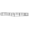 vidaXL Kojec dla psa, 16 panele, czarny, 100x50 cm, stal