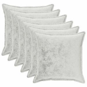 vidaXL Poszewka na poduszkę 6 pcs HOUTEN jasnoszary 70 x 70 cm Flanela