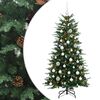 vidaXL Sztuczna choinka z bombką 150 cm 150 LED Ciepła biel PE i PVC