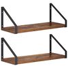 vidaXL P&oacute;łki ścienne 2 szt. Stare drewno 40 x 16 x 15,5 cm