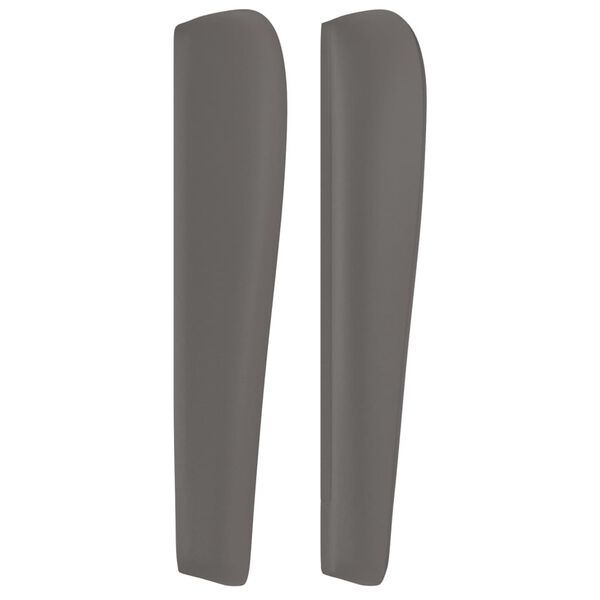 vidaXL Zagł&oacute;wek uszak, szary, 93x23x118/128 cm, sztuczna sk&oacute;ra