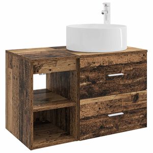 vidaXL Zestaw mebli łazienkowych 2 pcs Stare drewno