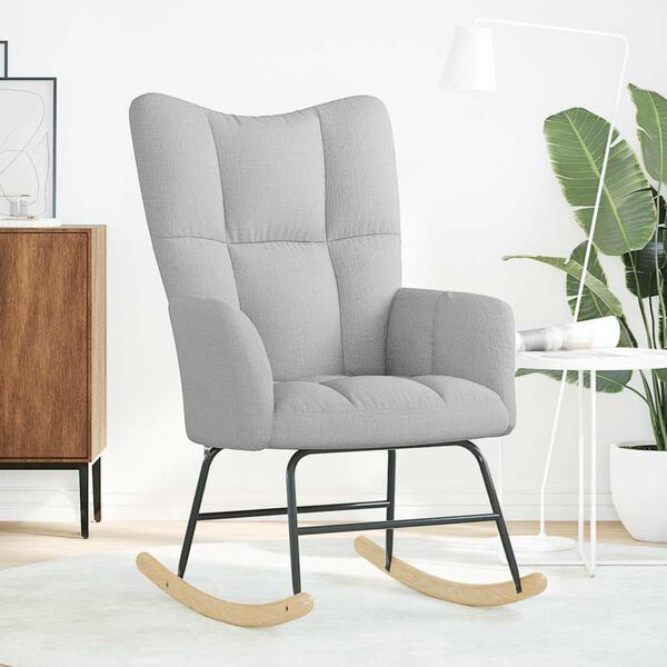 vidaXL Fotel bujany Szary chmurowy tkanina