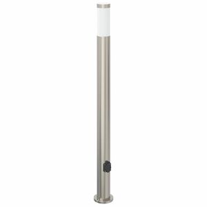 vidaXL Słupek oświetleniowy z gniazdem 110 cm, stal nierdzewna IP44