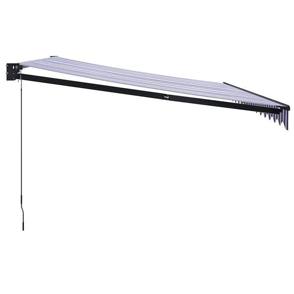 vidaXL Zwijana markiza, niebiesko-biała, 4x3 m, tkanina i aluminium