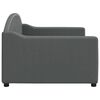 vidaXL Sofa z funkcją spania, ciemnoszara, 90x200 cm, obita tkaniną