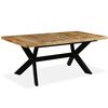 vidaXL St&oacute;ł jadalniany, lite drewno mango, stalowe nogi, 180 cm