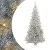 vidaXL Choinka z oświetleniem LED srebrny 180 cm PET i stal