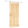 vidaXL Drzwi przesuwne Naturalne i białe 90 x 210 cm