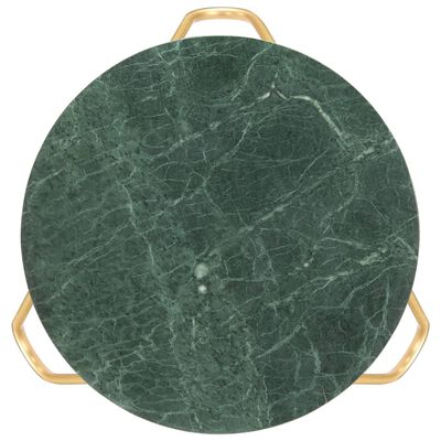 vidaXL Stolik kawowy, zielony, 65x65x42 cm, kamień o teksturze marmuru