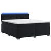 vidaXL Ł&oacute;żko Box Spring z materacem i LED Czarny 200 x 200 cm Welur