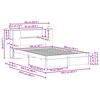 vidaXL Regał Ramy Ł&oacute;żka Woskowy Brąz 160 x 200 cm Lite drewno sosnowe