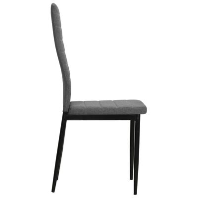 vidaXL Krzesła stołowe, 4 szt., jasnoszare, obite tkaniną