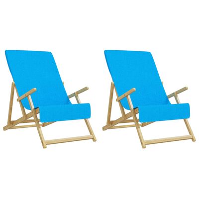 vidaXL Ręczniki plażowe, 2 szt., turkusowe, 60x135 cm, 400 g/m²
