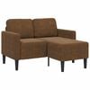 vidaXL Sofa 2-osobowa z szezlongiem w kształcie litery L Brązowa