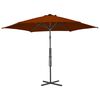 vidaXL Parasol ogrodowy na stalowym słupku, terakota, 300x230 cm