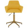 vidaXL Obrotowe krzesła stołowe, 2 szt., ż&oacute;łte, aksamitne
