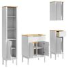 vidaXL Zestaw mebli łazienkowych FLORO 4 pcs Biały Lite drewno sosnowe