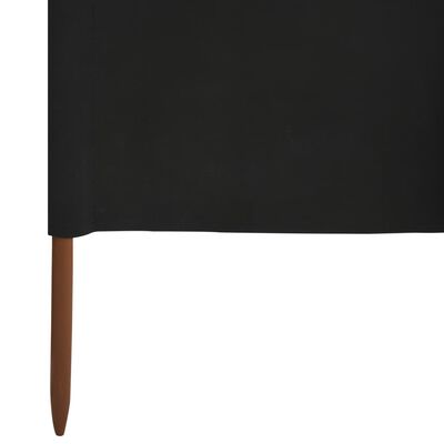 vidaXL Parawan 5-skrzydłowy z tkaniny, 600x160 cm, czarny