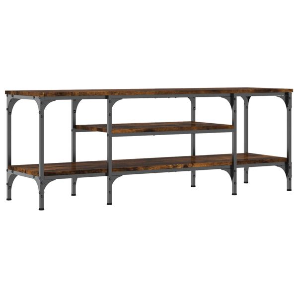 vidaXL Szafka pod telewizor, przydymiony dąb, 121x35x45 cm