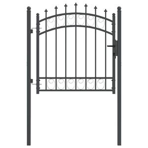 vidaXL Brama ogrodzeniowa z kolcami EMMEN 104 x 97 cm Zamykane