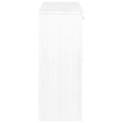 vidaXL Szafka z 2 szufladami, biała, 78x35x89 cm, lite drewno sosnowe